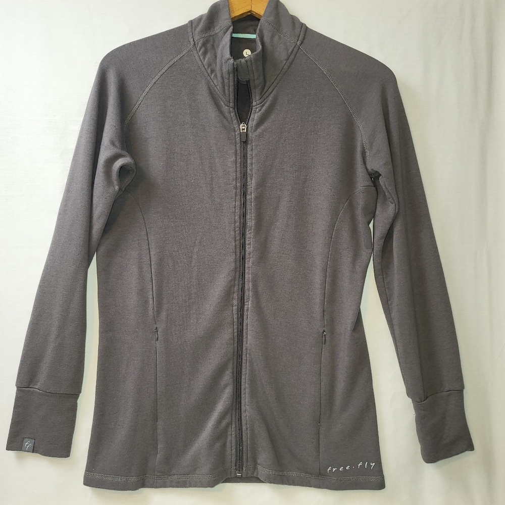 Free Fly Apparel Women's Gray Full-Zip Jacket